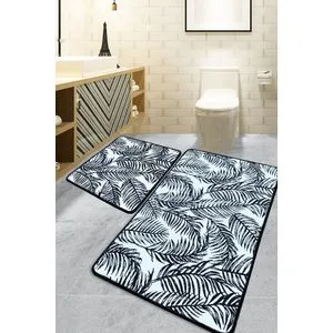 Frond Multicolor Bathmat Set (2 Pieces)