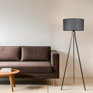 Fısco Tripod Crni Lambader sa Abajurima