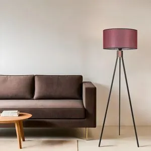 Fısco Tripod Crni Lambader sa Bordo Abajur