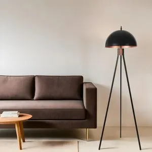 Fısco Tripod Crni Lambader sa Velikim Retro Šeširom