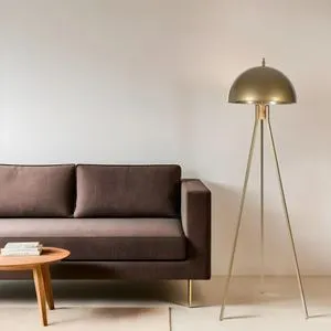 Fısco Tripod Eskitme Lambader - Veliki Retro Zlatni Podni Lampa