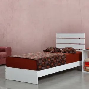 Fuga 120 - Shiny White White Single Bedstead