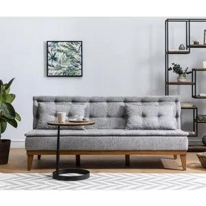 Fuoco - Grey Grey 3-Seat Sofa-Bed