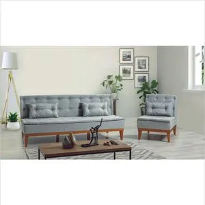 Fuoco-TKM03-1008 Grey Sofa-Bed Set