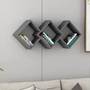 Galaxy - Antracitna Zidna Polica