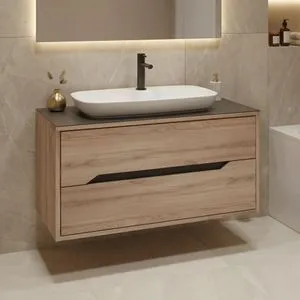Galia 100 v2 - 543 Oak Bathroom Cabinet With Sink