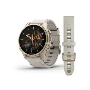 GARMIN Fenix 8 43, AMOLED, Sapphire, Fog Gray Leather (010-02903-40)