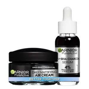 Garnier Pure Active Set krema za lice + serum za lice