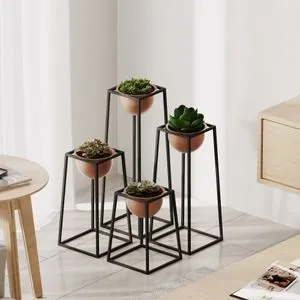 GED-018-B Crni i Bakrov Dekorativni Lonac