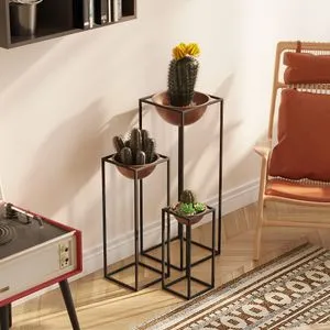 GED-019-B Crni i Bakrov Dekorativni Lonac