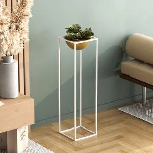 GED-020-C Bela Zlatna Dekorativna Saksija