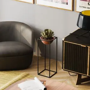 GED-021-B Crni Bakrov Dekorativni Lonac