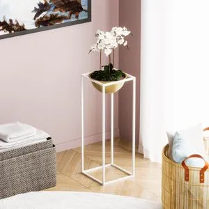 GED-021-C Bela Zlata Dekorativna Saksija