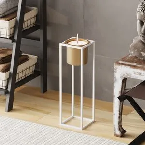 GED-023-C Bela zlatna dekorativna saksija