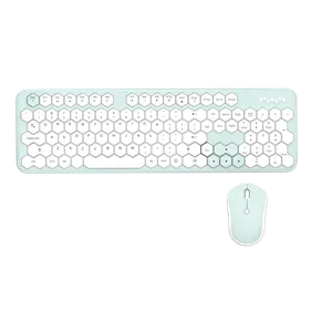 GEEZER WL HONEY COMB set tastatura i miš u ZELENO/BELOJ boji