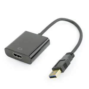 Gembird A-USB3-HDMI-02 VIDEO Adapter 4K USB3.0  to HDMI, M/F, Cable, Black