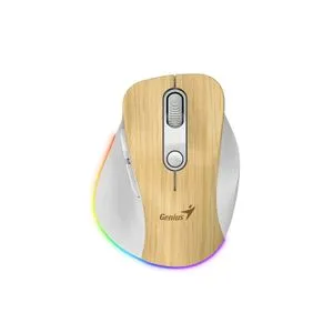 Genius Ergo 9000S Pro Pearl White USB Bežični Pine Wood miš