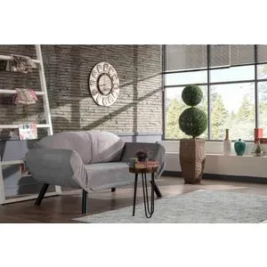 Genzo - Grey Grey 2-Seat Sofa-Bed