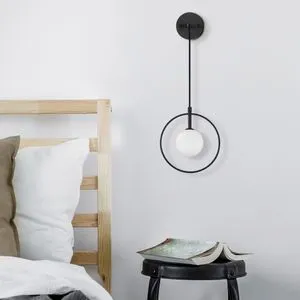 Geometri - 11125 Crno-Bela Zidna Lampa