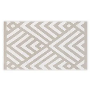 Geometrijska Fouta - Toplo Siva i Bela