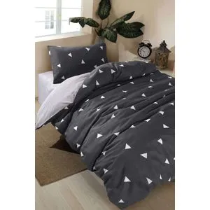 Geometrik - Grey Grey Single Quilt Cover Set (DE)