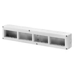 Gewiss System, nadgradna kutija 4Mx4, horizontalna, IP40, siva