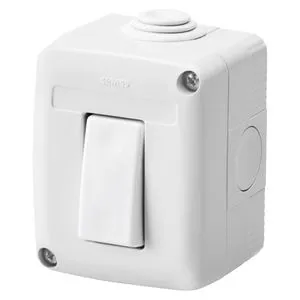 Gewiss System, naizmenicni prekidac 16A, nadgradni, IP40, sivi
