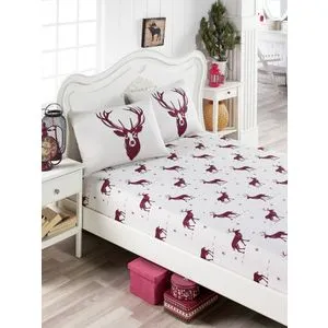 Geyik - Set posteljine u boji Claret Red