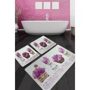 Giardino Di Lavanda Djt Multicolor Bathmat Set (3 Pieces)