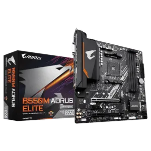 Gigabyte B550M AORUS ELITE 1.3 AM4, AMD B550 Chipset, 4x DDR4, support for: AMD Ryzen 5000 Series...