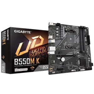 Gigabyte B550M K AM4, AMD B550 Chipset,DDR4, 4x DIMMs, Supports AMD Ryzen 5000 Series/ Ryzen 5000...