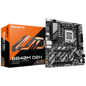 Gigabyte B840M D2H AM5, AMD B840 Chipset, 2x DDR5 DIMM, Ultra-Fast Storage : 2*M.2 slots, includi...