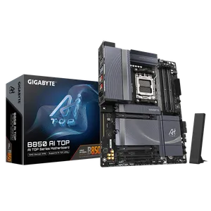 Gigabyte B850 AI TOP AM5, AMD B850 Chipset, 4x DDR5 DIMM DDR5 OC up to 8600MT/s, PCIe UD Slot X :...