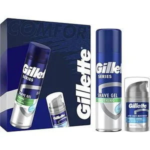 Gillette Giftset Series Sensitive gel za brijanje 200ml i balzam posle brijanja Hydrates & Soothe...