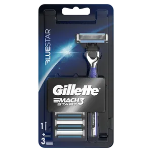 Gillette Mach3 Start Blue muški brijač +3 dopune