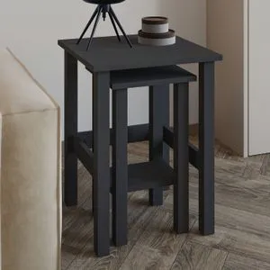 Gina 2 - Anthracite Anthracite Side Table Set