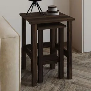 Gina 2 - Walnut Walnut Side Table Set