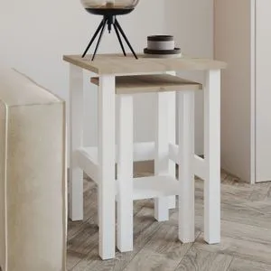 Gina 2 - White, Sapphire Oak White
Sapphire Oak Side Table Set
