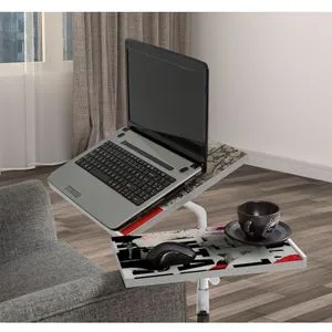 Glen 766 - White White Laptop Standing Desk