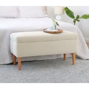 Glend - Cream Cream Pouffe