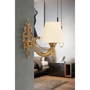 Gloria - Cream, Gold Cream
Gold Wall Lamp