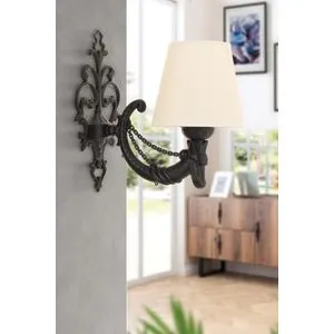 Gloria - Crna zidna lampa