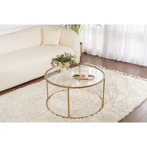 Gold-Transparent-80 Gold Coffee Table