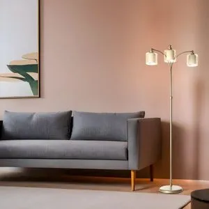 Gonca 3 Lü Eskitme Bal Camlı Lambader Amber
Grey Floor Lamp