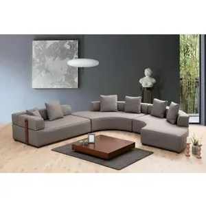 Gondol-4 (CHL-SOL-CHL-SAĞ-3R) - Grey Grey Corner Sofa