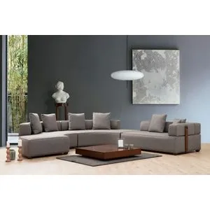 Gondol-4 (CHL SOL-CHLSAĞ-3R) - Grey Grey Corner Sofa