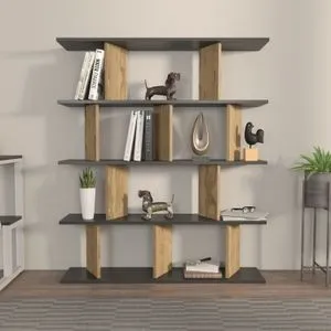 Grace - Crna, Hrast Crni Regal