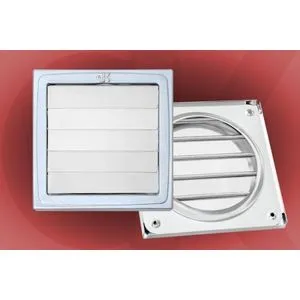 Gravitaciona ventilaciona rešetka 150x150/Ø100mm Inox 9067