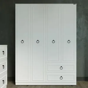 Grd-1342-Bb-3 White Wardrobe