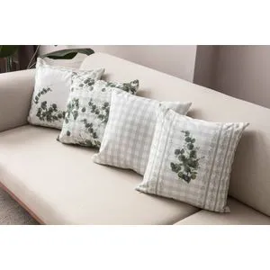 Green 2028 Green Cushion Cover Set (4 Pieces)